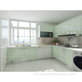 Warna lacquer glossy lacquer dipasang kabinet dapur moden